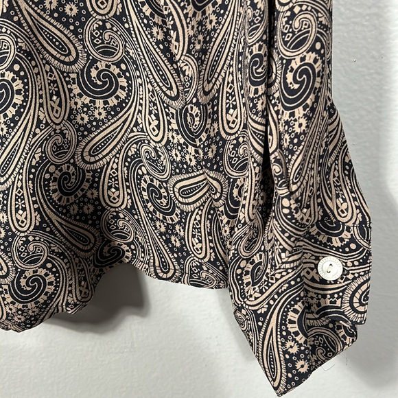 Vintage Land’s End Silk Shirt 80s 90s style size 8 - Picture 7 of 16